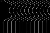 Stretch Lines — high-contrast vertical white lines on black